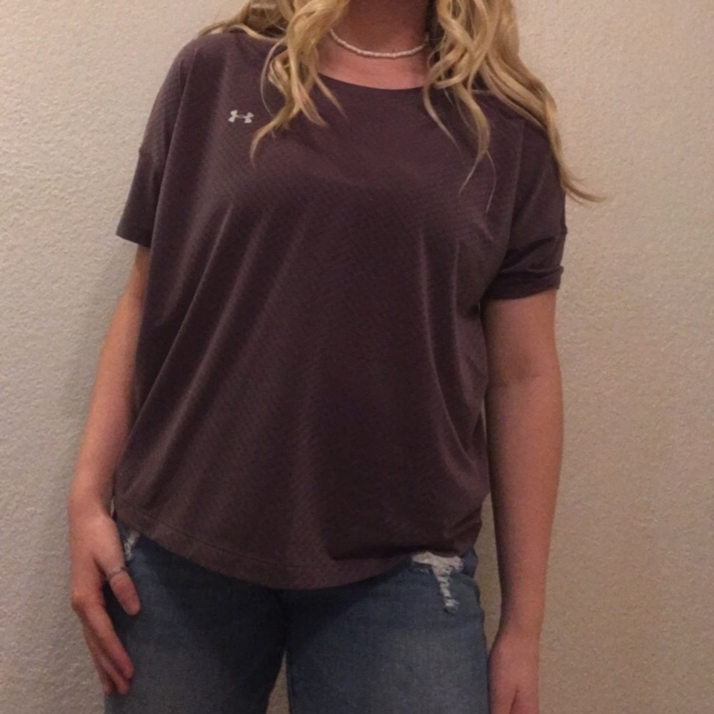 Purple/grey athletic top